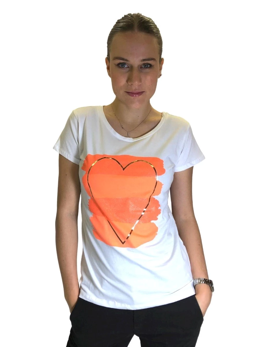 T-Shirt  Donna by OOTD Cuore lurex colorato