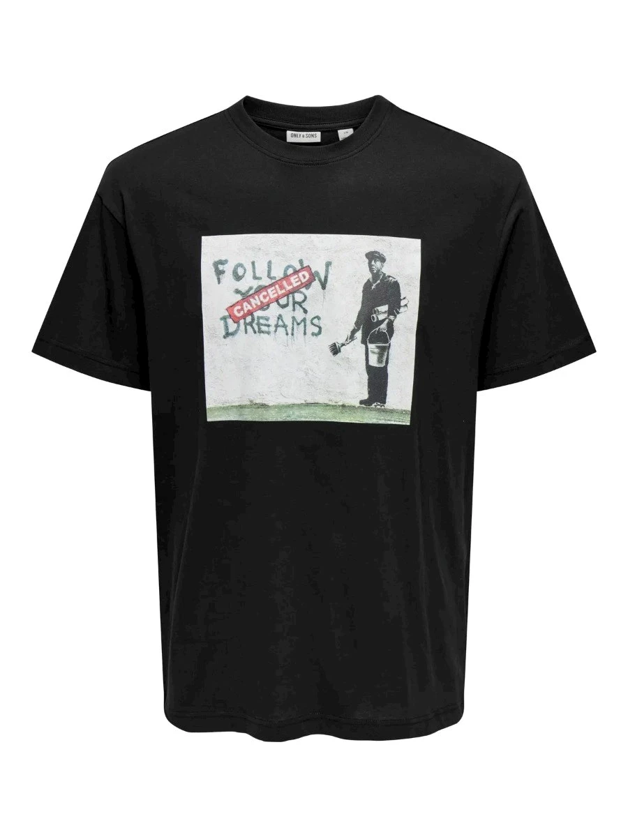 T-Shirt O&S 22035158-Black ONSBANKSY SS RLX TEE