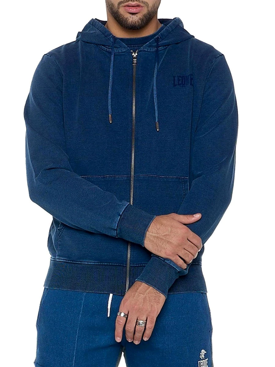 Felpa LEONE 1947 APPAREL M6046T9F45 Indaco
