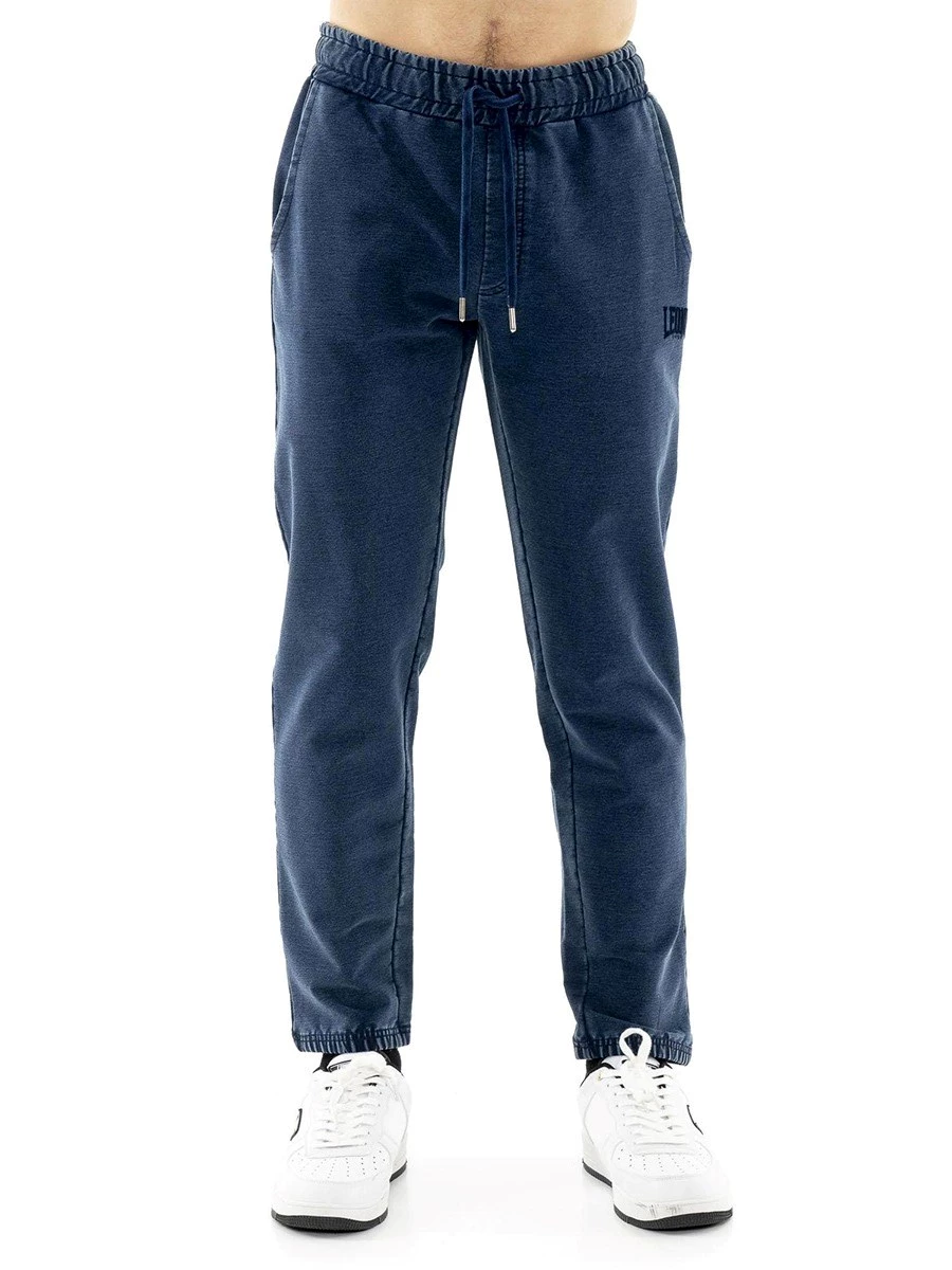 Pantalone LEONE 1947 APPAREL M6047P9F45 In felpina Indaco