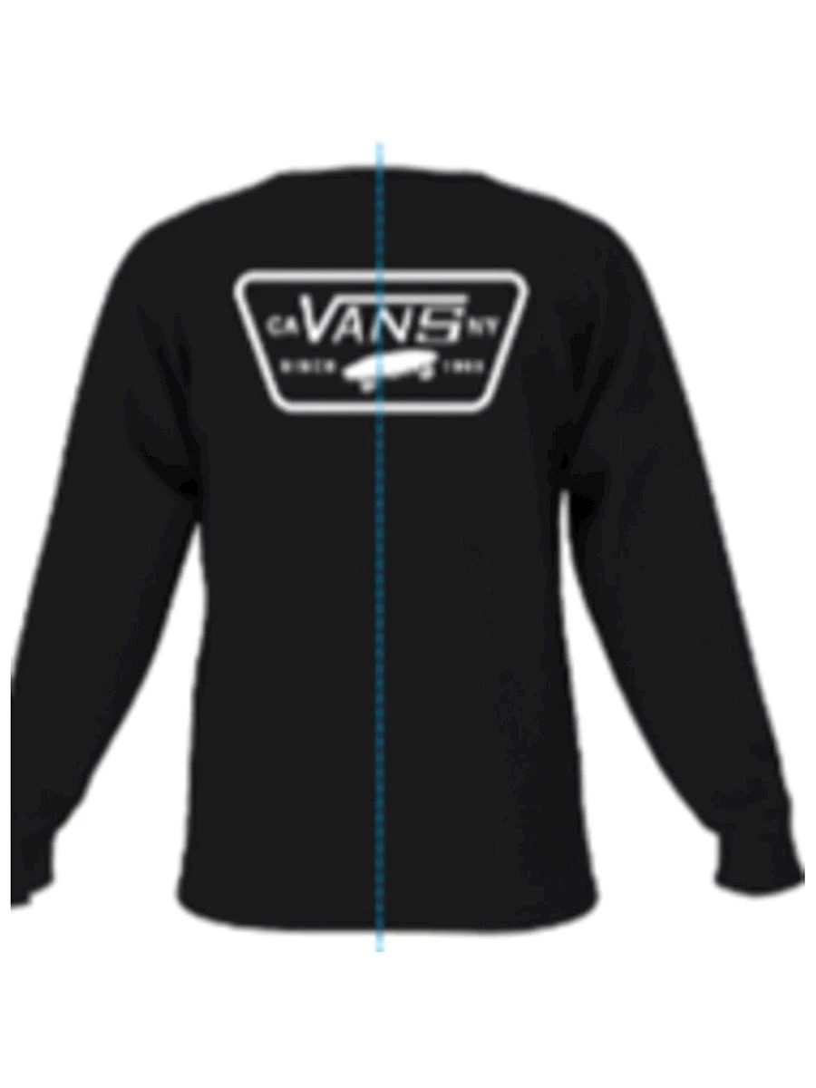 T-Shirt Vans VN000JCTBLK1 Full Patch Back LS Black