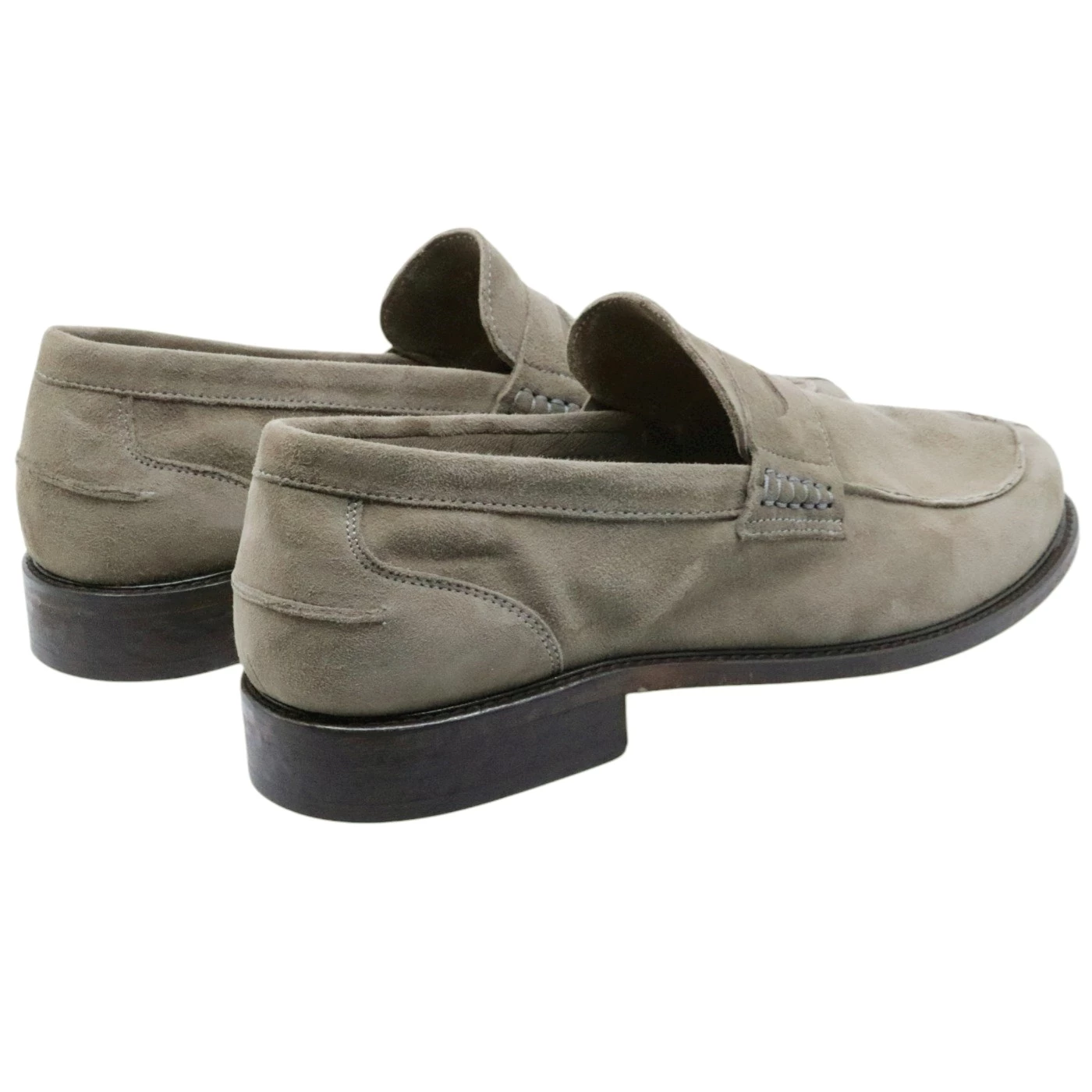 Mocassino uomo Antica Cuoieria 22489 in camoscio grigio