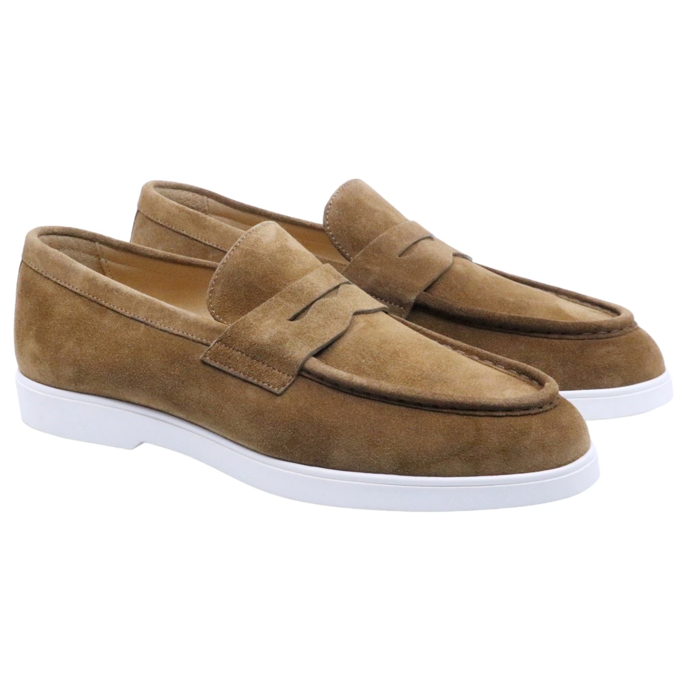 Mocassino uomo Rossano Bisconti 561 in camoscio sigaro