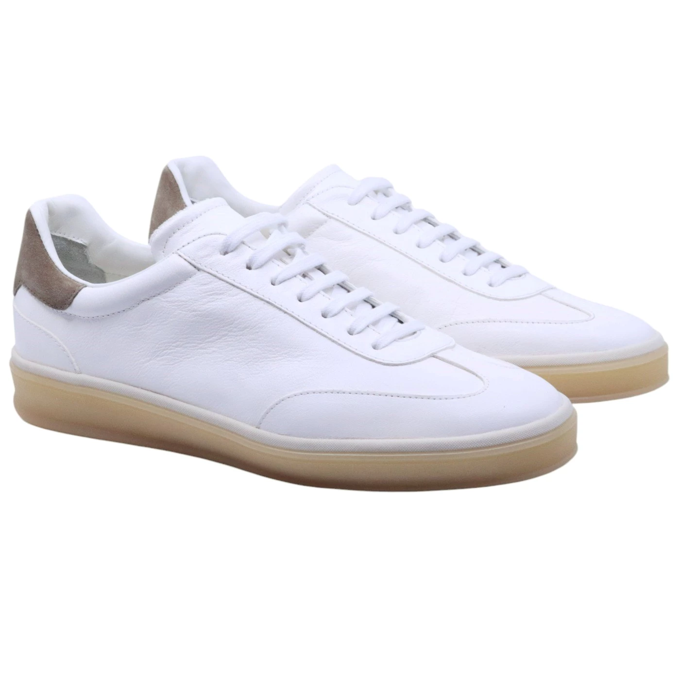 Snekaer uomo Rossano Bisconti 678 in pelle bianca