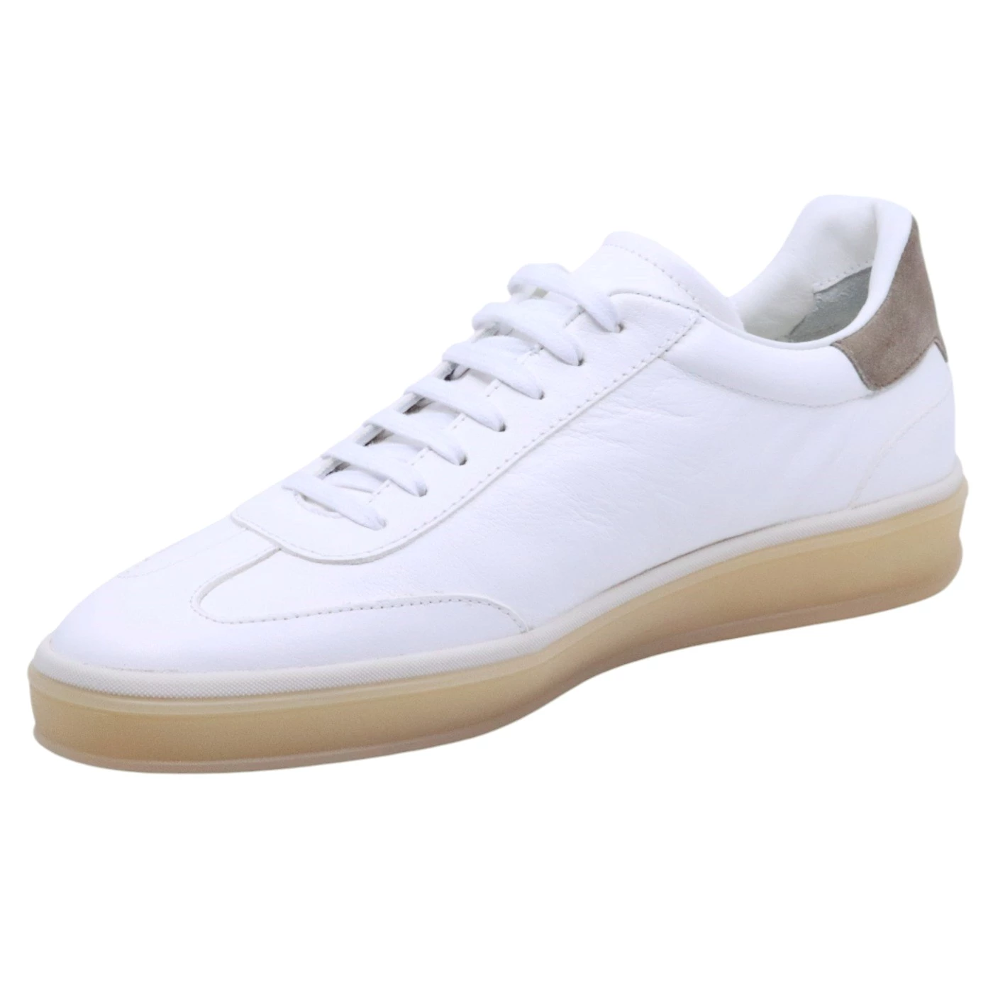 Snekaer uomo Rossano Bisconti 678 in pelle bianca