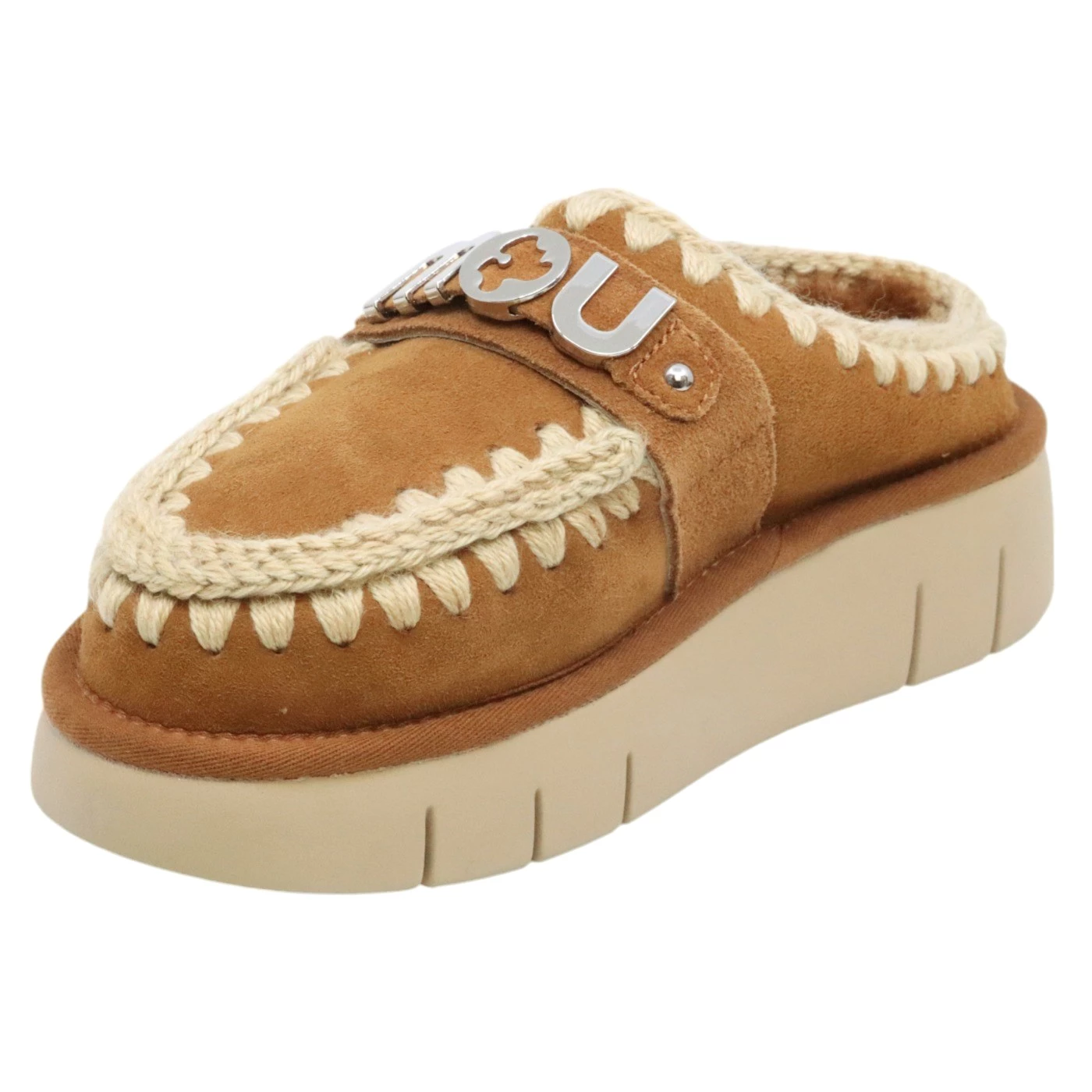 Sabot MOU Bounce Clog Metal Logo 531001 in pelle di montone