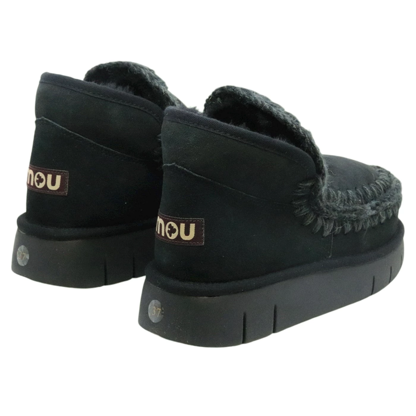 Sneaker MOU Eskimo Bounce 531009 in pelle di montone nero