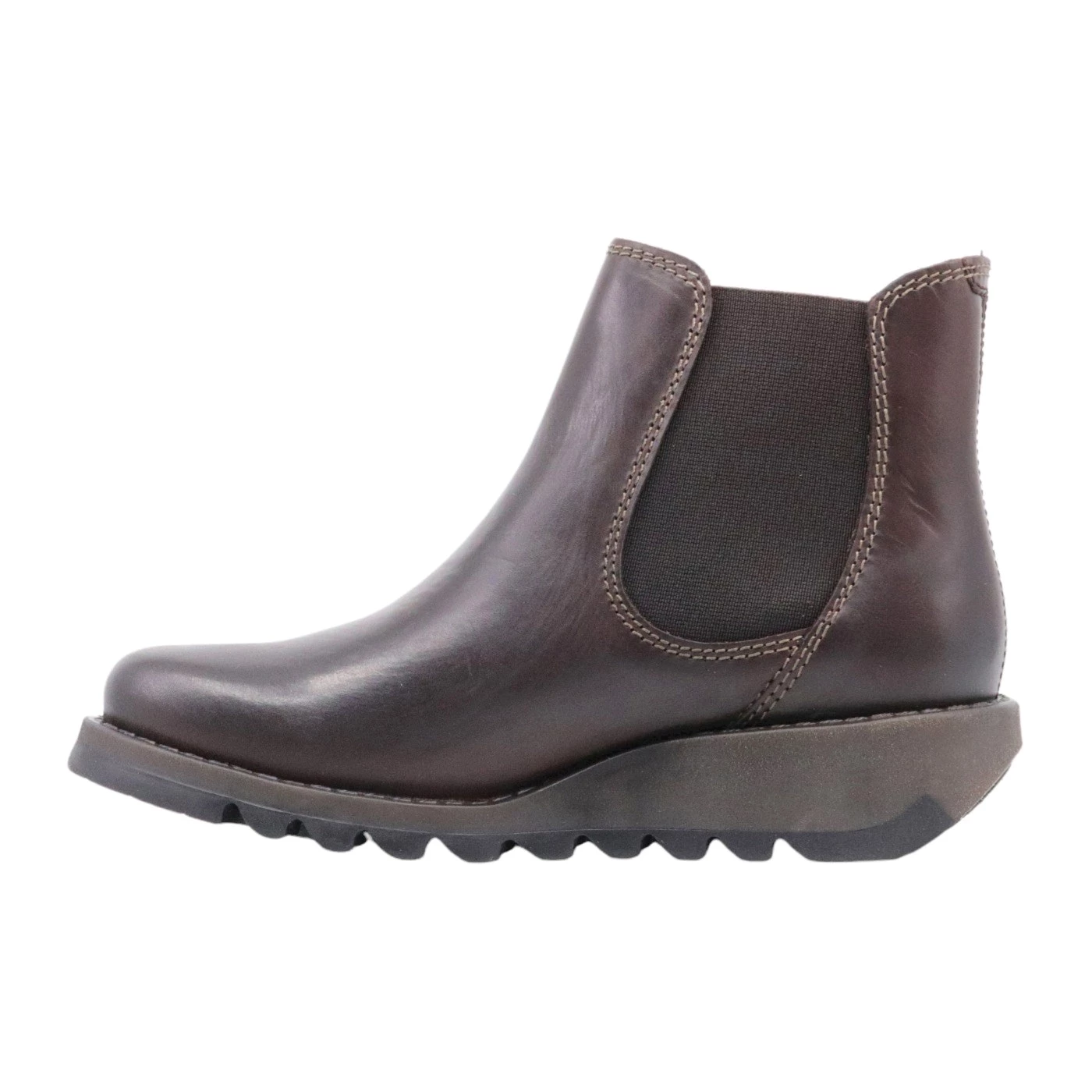 Chelsea Boot donna Fly London Salv in pelle marrone