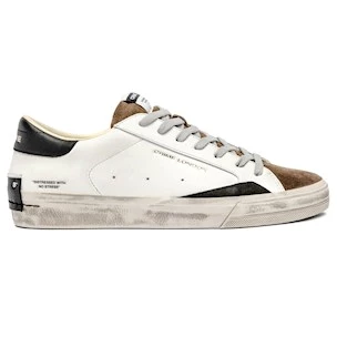 Crime London 11072 Distressed 2.0 sneaker uomo in pelle bianca