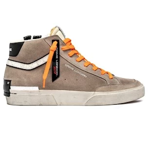 Crime London 11171 SK8 Recut High sneaker uomo camoscio grigio