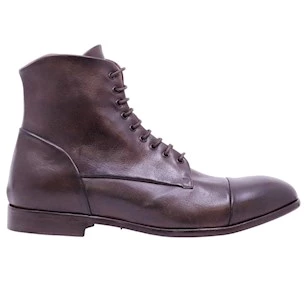 Crispiniano 124-14 stivaletto uomo pelle marrona con zip interna