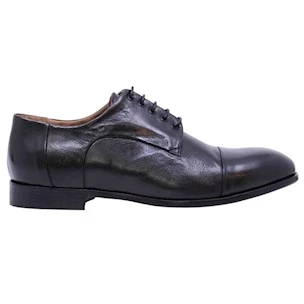 Crispiniano 124 scarpa derby uomo pelle nera