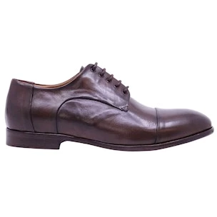 Crispiniano 124 scarpa derby uomo pelle marrone