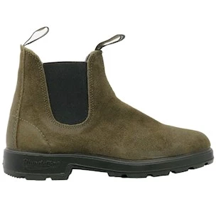 Blundstone 1615 chelsea boot in camoscio cerato verde oliva