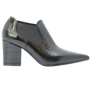 Anna F 1898 tronchetto donna in pelle cocco nera