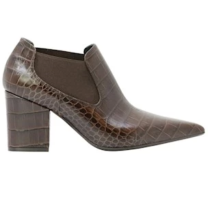 Anna F 1898 tronchetto donna in pelle cocco marrone