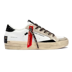 Crime London 25113 SK8 Deluxe sneaker donna in pelle bianca