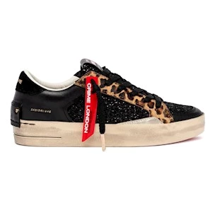 Crime London 25114 SK8 Deluxe sneaker donna in pelle nera