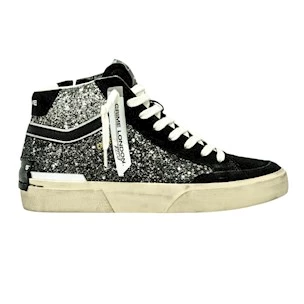 Crime London 25174 Recut High sneakers donna in pelle nera