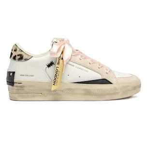 Crime London 25191 SK8 Deluxe Wed sneaker donna in pelle bianca