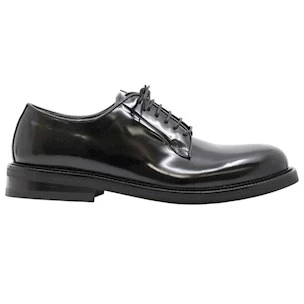 Ducanero 2755 scarpa derby da uomo in pelle lucida nera