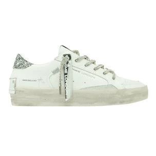 Sneaker donna Crime London Sk8 Deluxe 29111 in pelle bianca