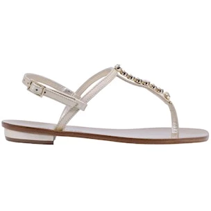 Sandalo infradito 3131C  Paolo Ferrara in pelle oro