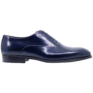 Scarpa Oxford uomo Corvari 3502 Wembley in pelle blu spazzolata