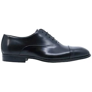 Scarpa Oxford uomo Corvari 3504 Wembley in pelle nera spazzolata