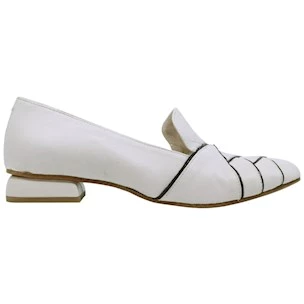 Mocassino donna Kudetà 414700 in pelle bianca