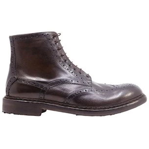 Stivaletto allacciato uomo Crispiniano 482 in pelle marrone