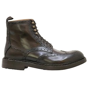 Crispiniano 482 stivaletto uomo in pelle marrone