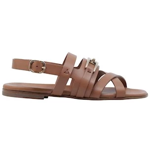 Sandalo donna Triver Flight 606 04 in pelle marrone nocciola
