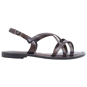 Sandalo donna L'angolo del cuoio Firenze 6651 in pelle marrone