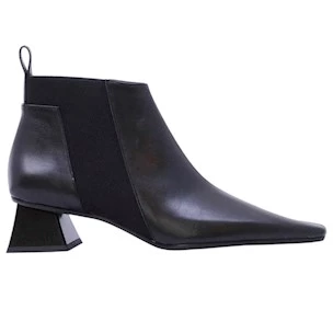 Ras 8284 stivaletto donna in pelle nera con elastici