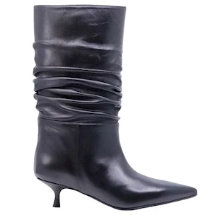 Stivale donna Anna F 9727 in nappa nera