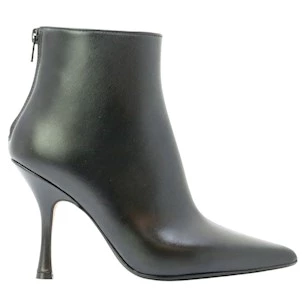 Anna F 9984 tronchetto donna in pelle nera con zip