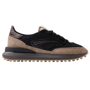 DATE Athleta Nylon Black AT NY BK sneaker uomo in nylon e suede