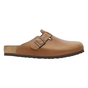 Birkenstock Boston in pelle oiled cognac