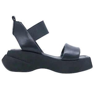 Sandalo donna Elena Iachi C22 in pelle nera