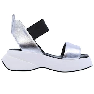 Sandalo donna Elena Iachi C22 in pelle argento
