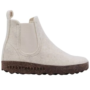 Chelsea Boot donna Asportuguesas Caia lana bianca