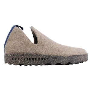 Asportuguesas City scarpa donna in lana taupe e sughero