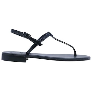 Sandalo infradito Paolo Ferrara CR1796C in pelle nera