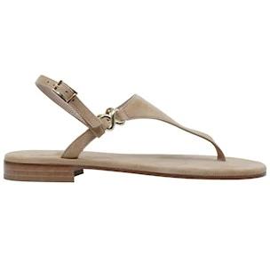 Sandalo infradito Paolo Ferrara CR721 in camoscio legno