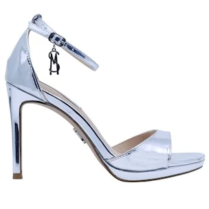 Sandalo Steve Madden Evers in vernice argento