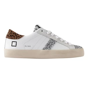 DATE Hill Low Shiny White Leopard HL SH WD sneaker donna