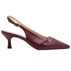 Slingback Fabio Rusconi 2565 donna in pelle bordeaux