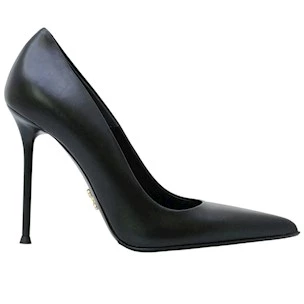 Sergio Levantesi Ley5 décolleté donna in pelle nera tacco 11 cm