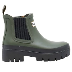 Barbour Halton LRF0100 tronchetto donna in gomma verde oliva